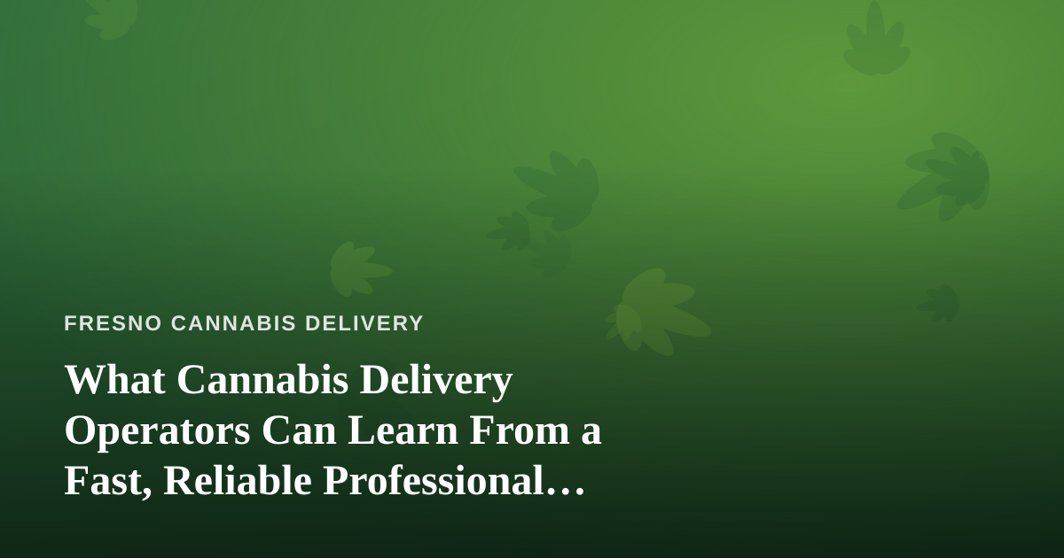What Cannabis Delivery Operators Can Learn From a Fast, Reliable Professional Lawn Care Company