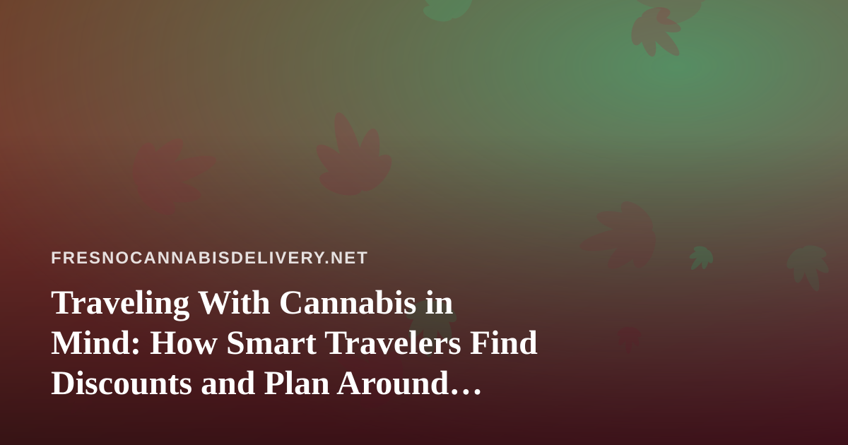 Traveling With Cannabis in Mind: How Smart Travelers Find Discounts and Plan Around Delivery